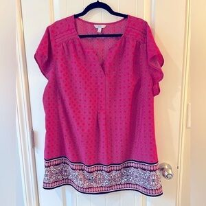 Croft & Barrow Pink Blouse size 2X
